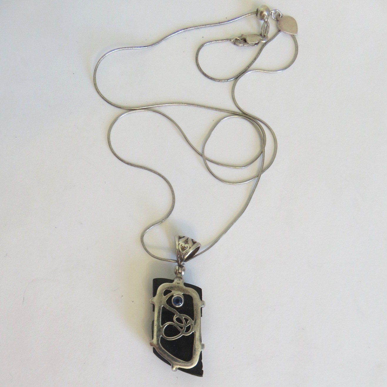 Stone Desire Sterling Silver Saffordite Crystal Pendant Necklace 925 Italy Chain