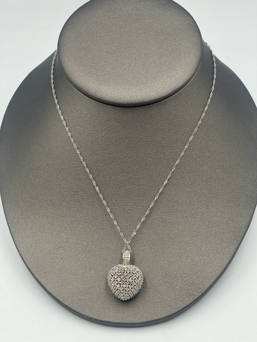 20″ Diamond Necklace 161 Diamonds 1.61 Carat T.W. 10K White Gold 5dw (B06005180)