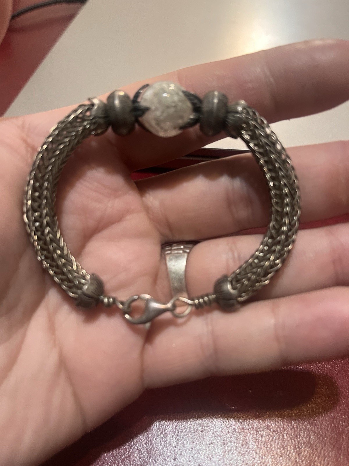 Weaved Sterling Silver Bracelet