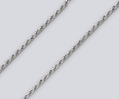 Rope Chain Necklace – 18 inch* (1.5mm* wide) – Sterling Silver – Made Italy [BN]