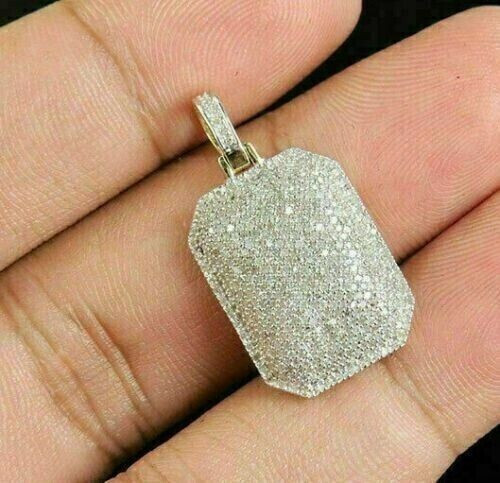 2.10Ct Lab Created Diamond Round Cluster Pendant 14K Yellow Gold Over 16” Chain