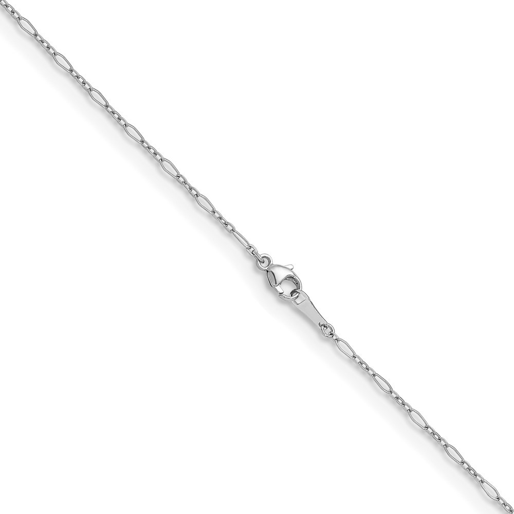 Platinum and 2.4mm Solid Oval Link Chain Necklace 24″ for Women Men