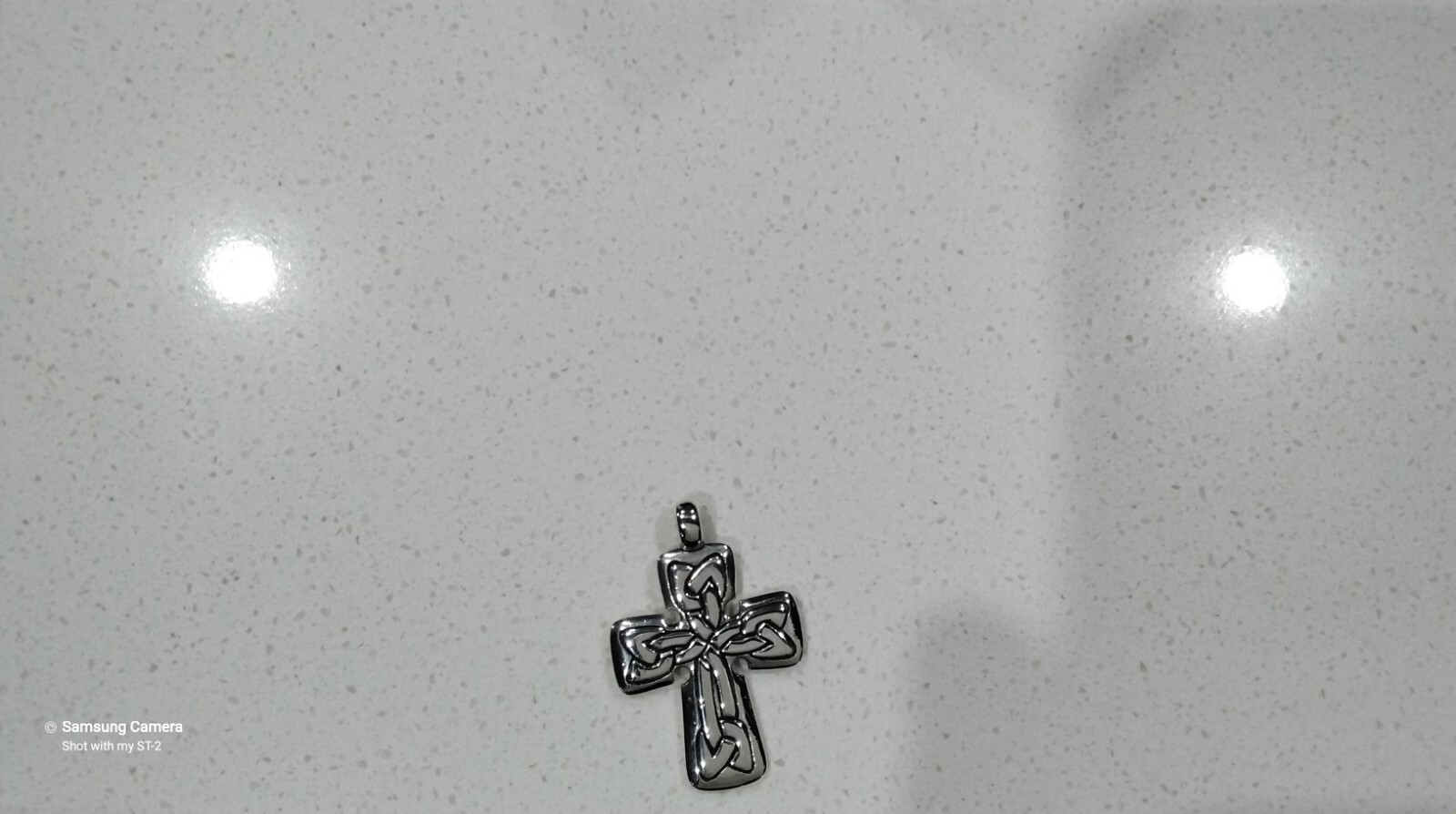 Retired James Avery Celtic Knot Cross Sterling Silver Pendant Fixed Bail JA Box