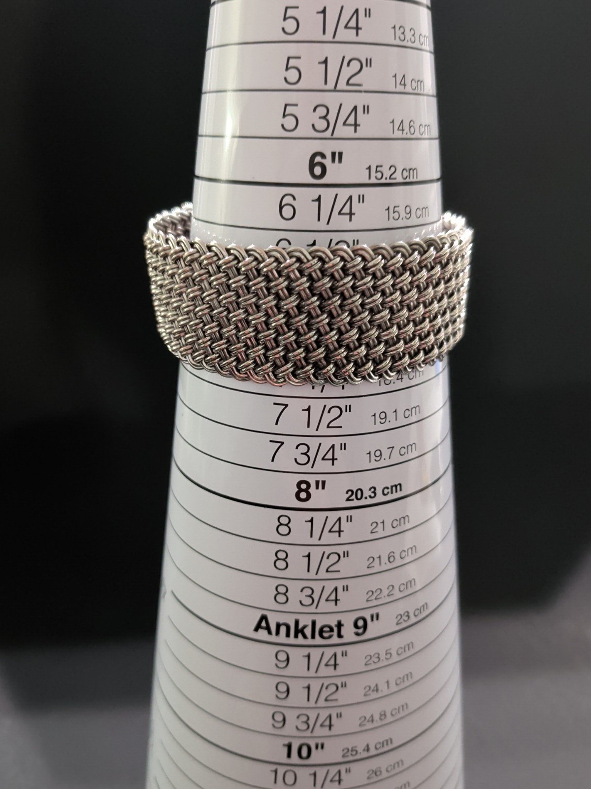 50g 925 Sterling Silver 1″ Wide Adjustable Woven Open Cuff Bracelet 7.25″