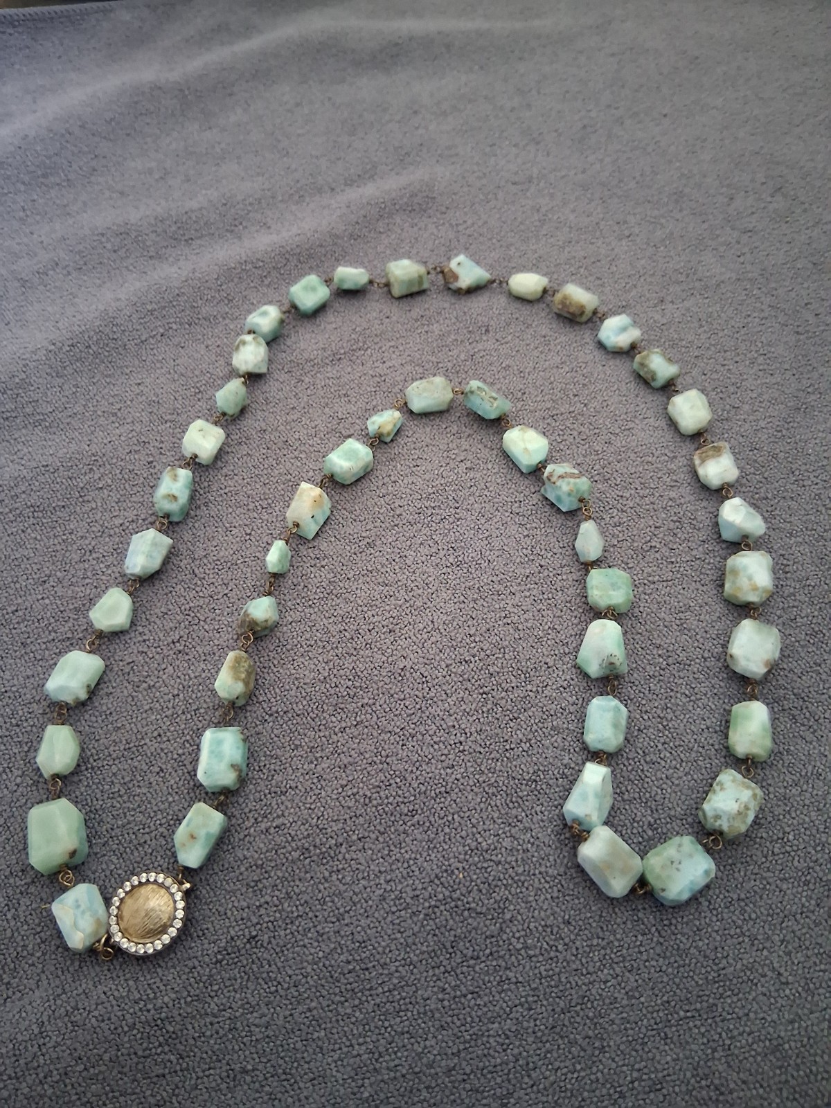 Carol Brodie -Larimar – 28 inch -necklace – Excellent Condition
