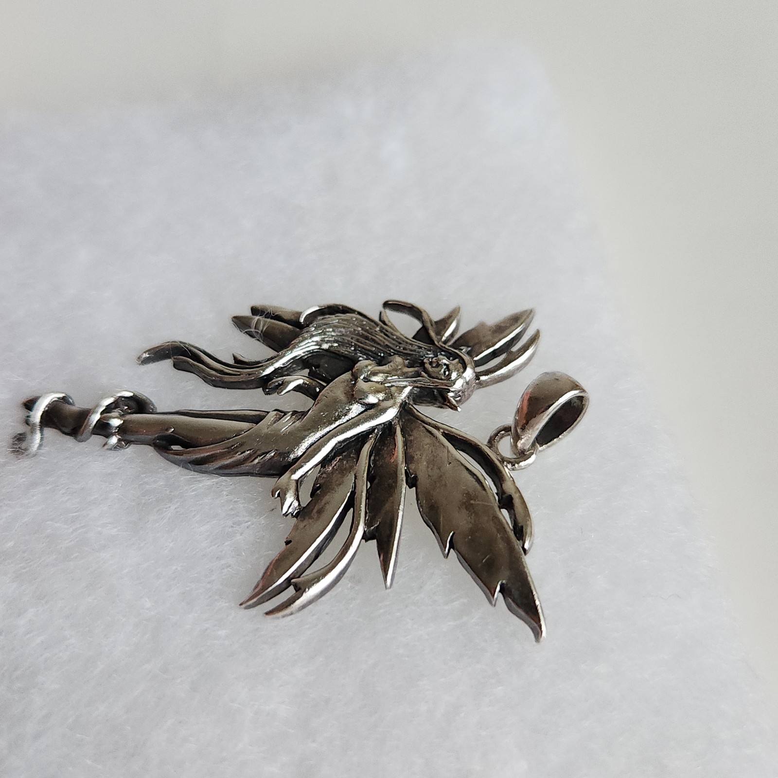 Sterling Silver 925 Amy Brown Firefly Fairy Pendant 7.4g Fantasy Art