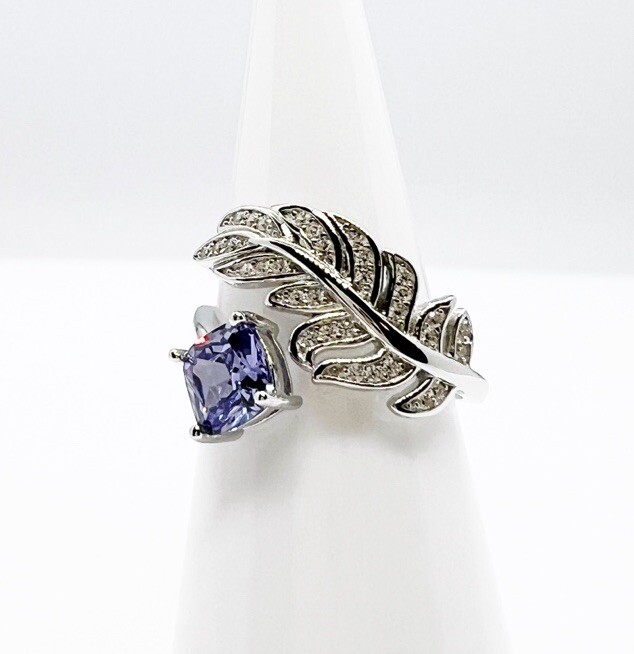 Feather Bohemian Adjustable Ring One Size Genuine 925 Sterling Silver 💖