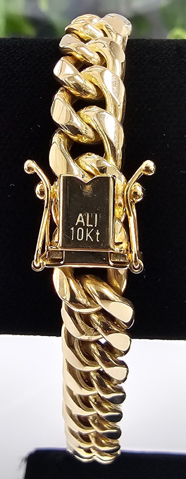10k Yellow Gold Miami Cuban Bracelet Hollow 9.5 mm Link