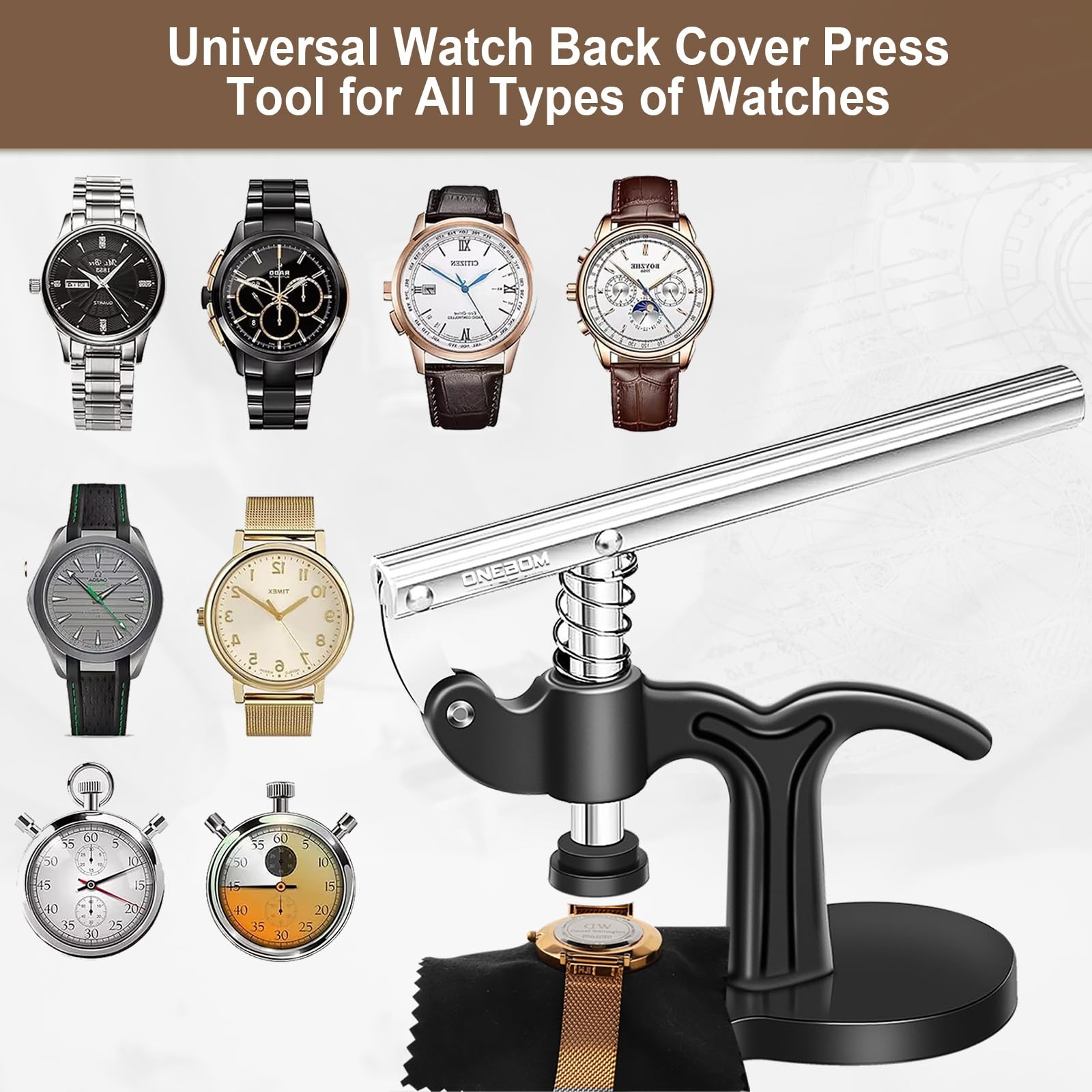 ONEBOM Watch Press Tool Set, Repair Kit SET,