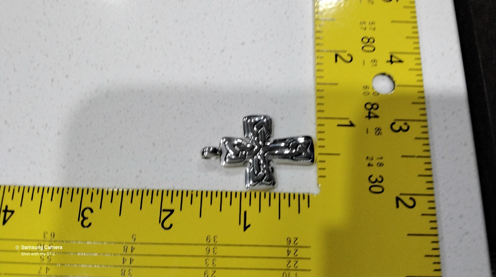 Retired James Avery Celtic Knot Cross Sterling Silver Pendant Fixed Bail JA Box