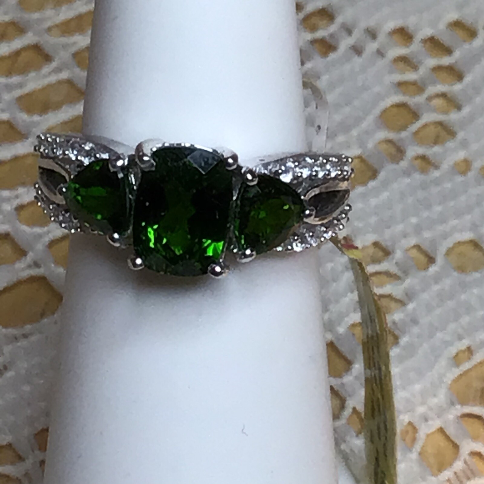 Russian Diopside & Zircon Ring (Sz5) TGW 2.64cts