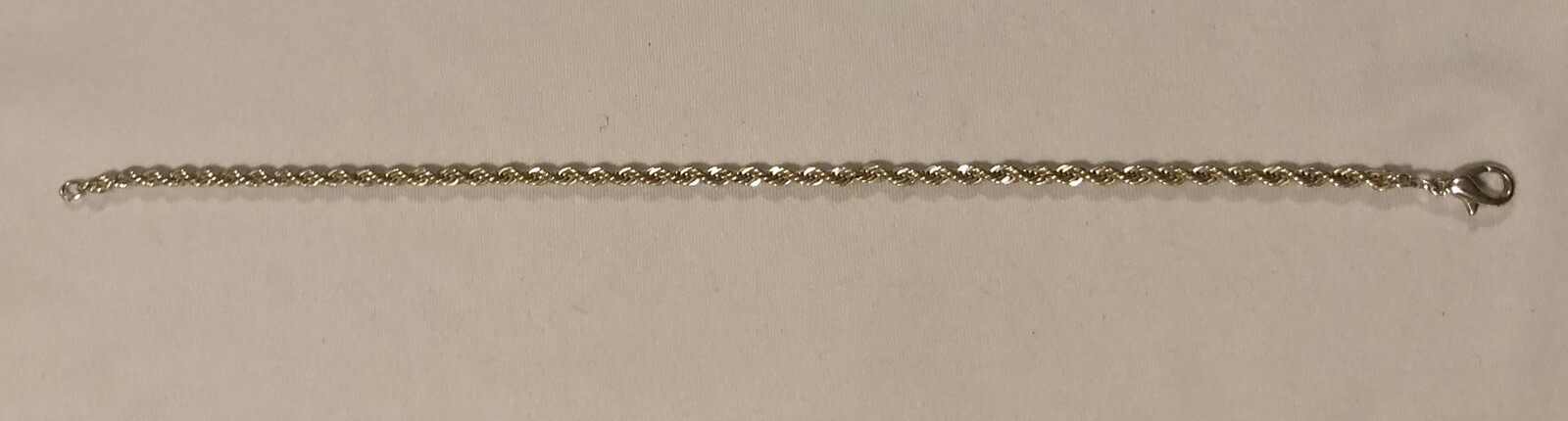 Nice Silver & GoldTone Twisted Rope Bracelet 9” Free Shipping