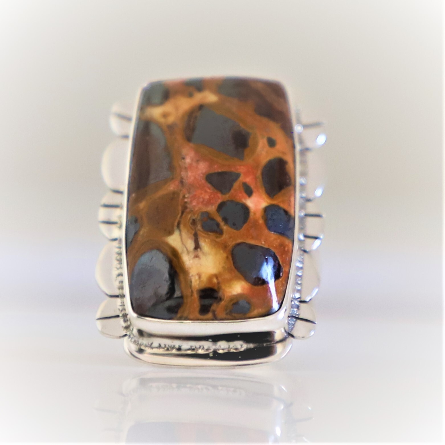 BAUXITE NATURAL GEMSTONE 925 SOLID STERLING SILVER HANDMADE JEWELRY RING 3 TO 12