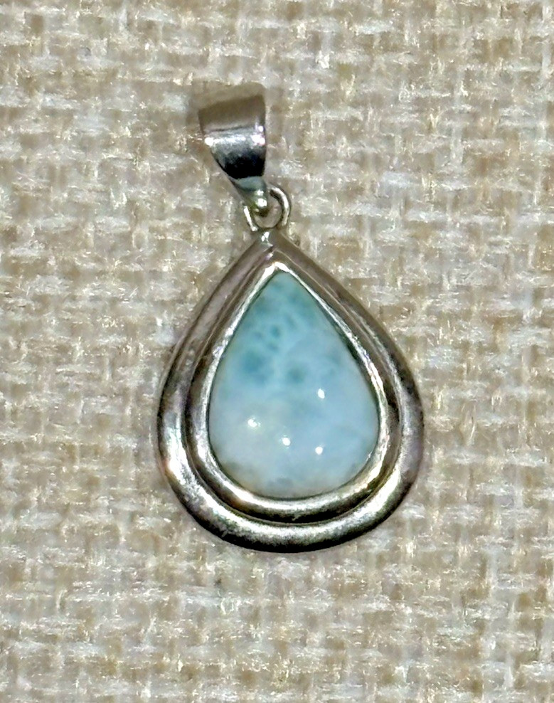 Sterling Silver Pendant Probable Blue Lace Agate