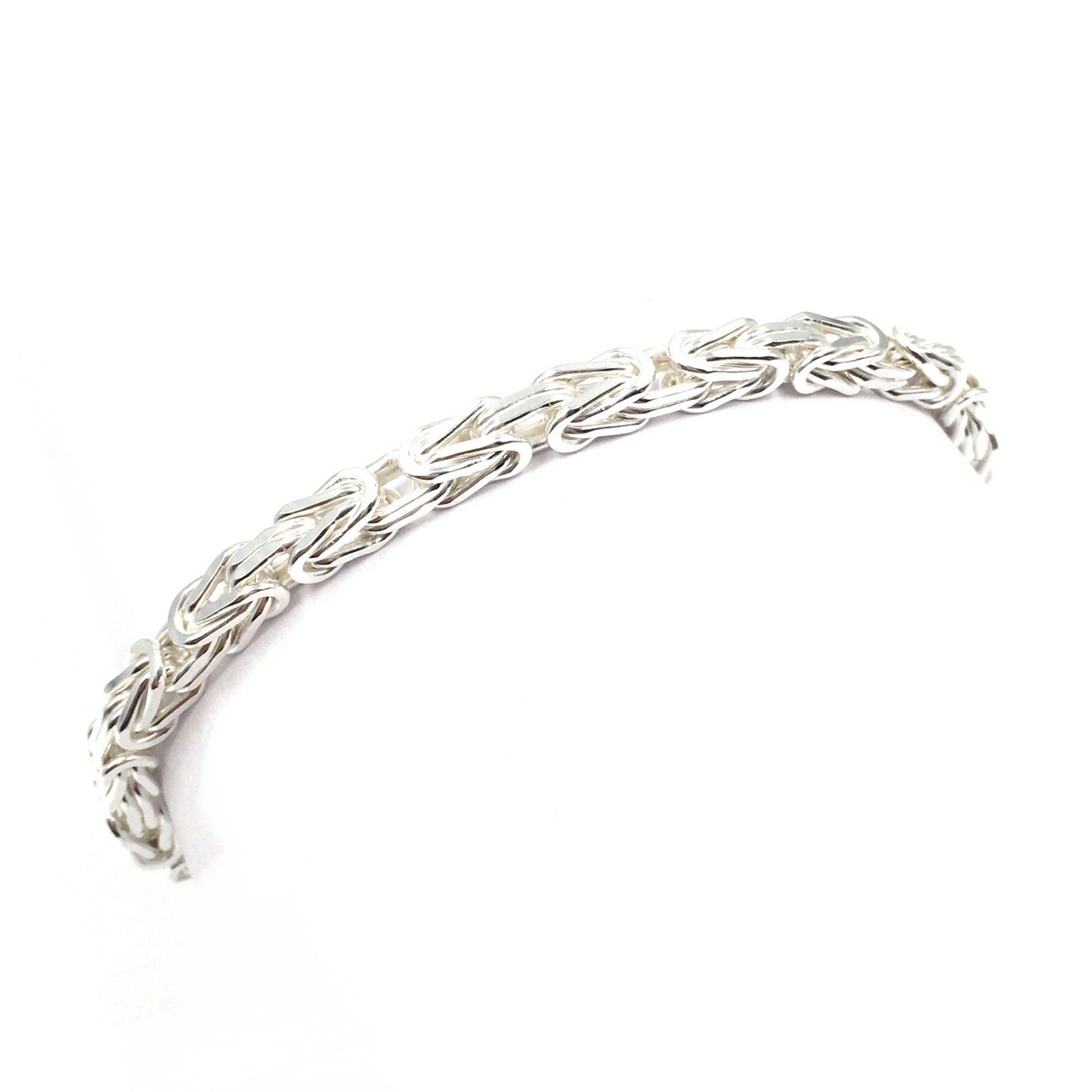 Solid 925 Sterling Silver Bracelet 20.5cm Mens Jewellery 4.9mm King Chain 28gr