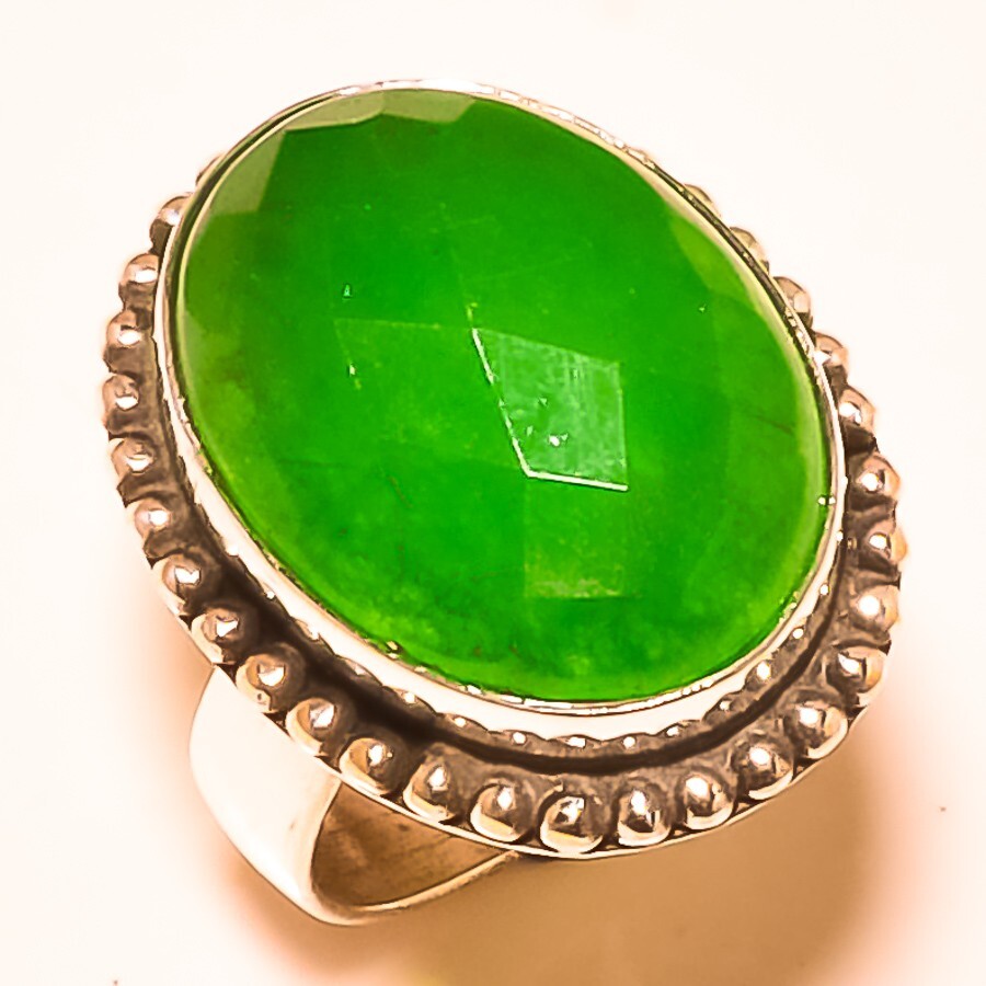 Pretty Oval Shape Multi Gemstone 925 Sterling Silver Ring (variation listing)