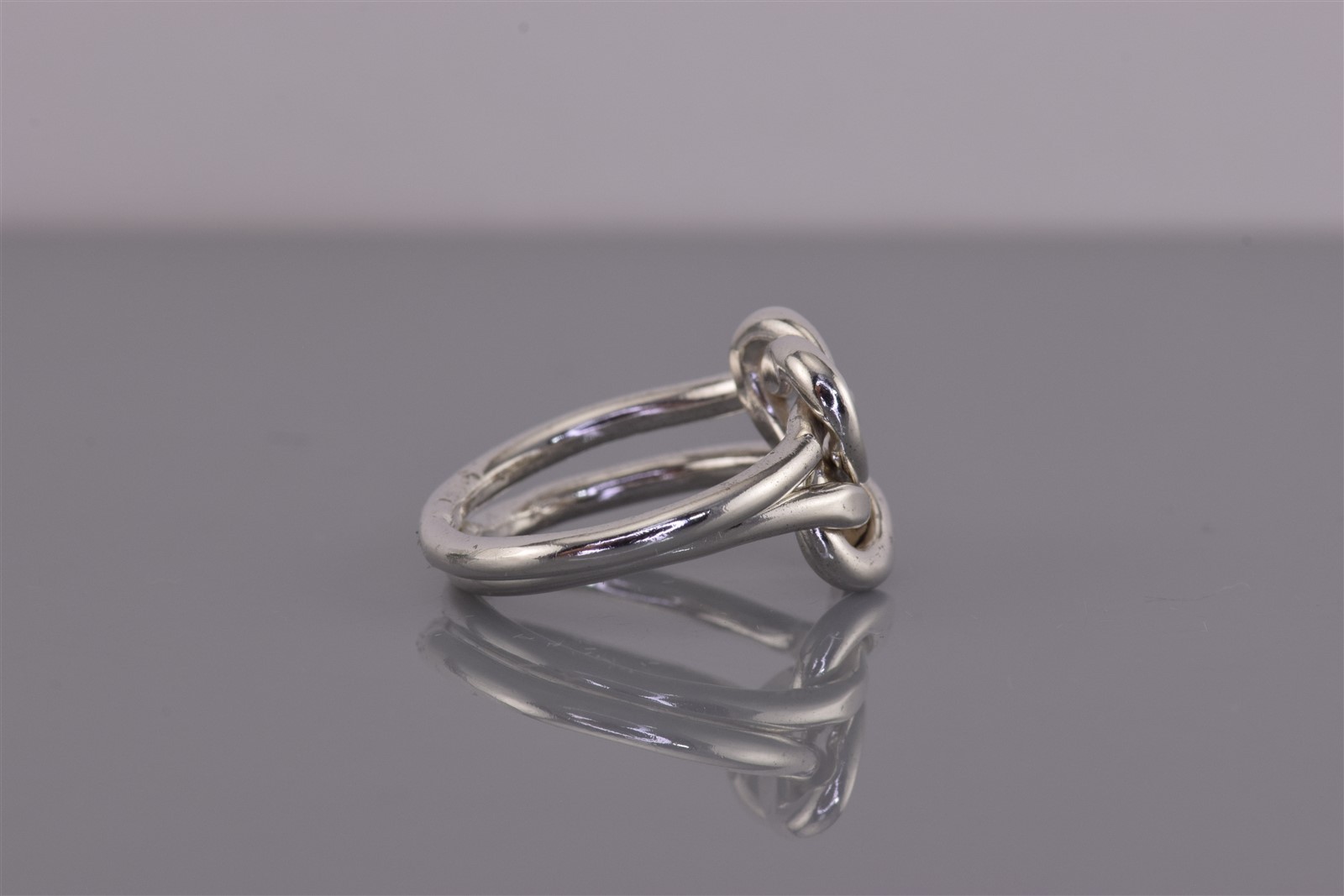 Sterling Silver 13mm Interlocking Double Love Knot Solid Band Ring 925 Sz: 6