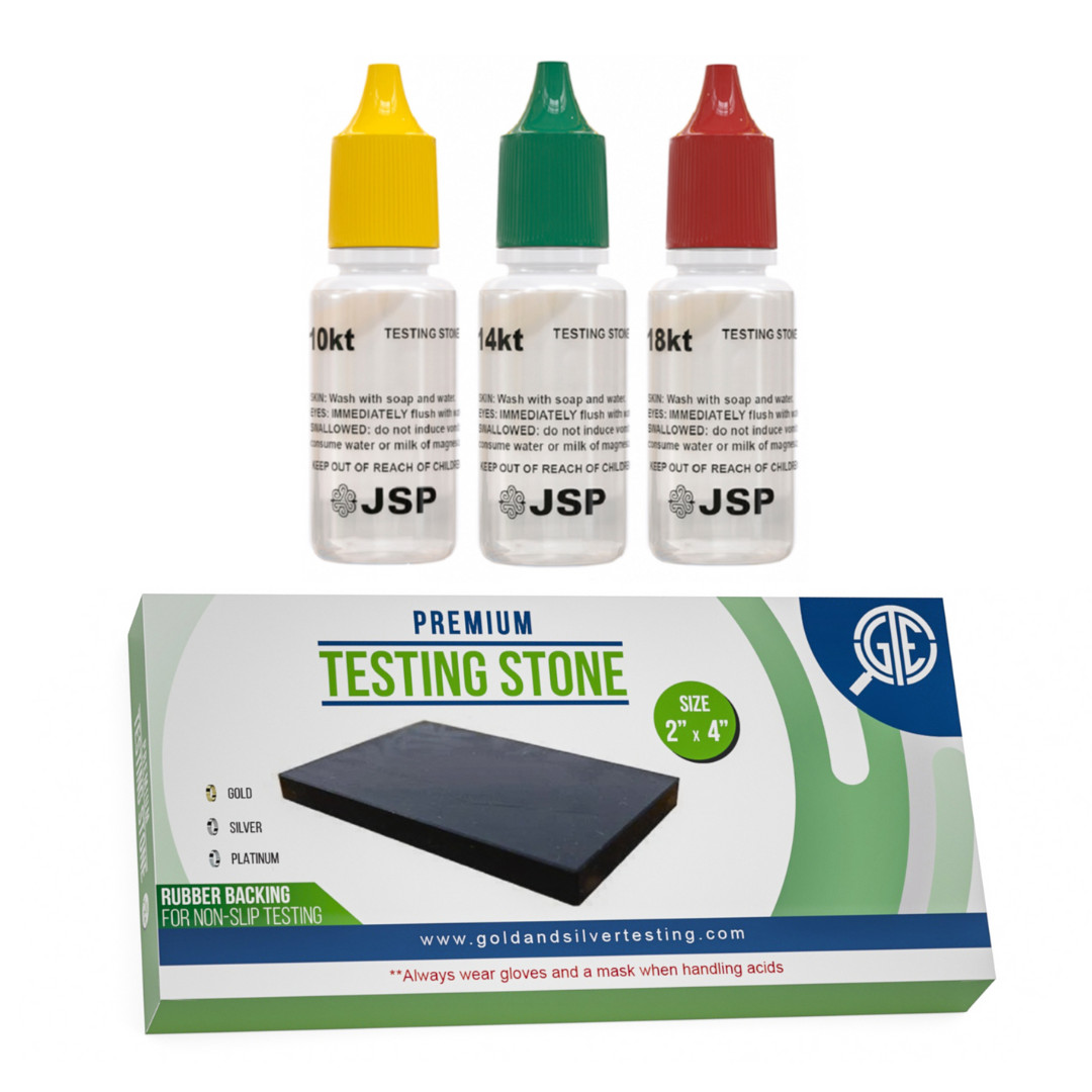 Gold Testing Kit 10k 14k 18k Solution JSP Acid Test Jewelry Tester Large Stone