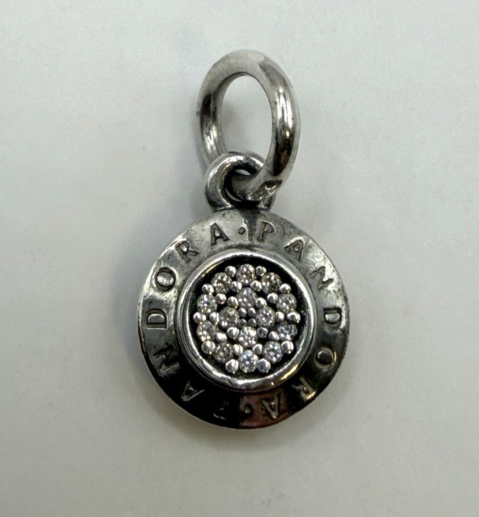 Genuine Pandora Signature Pave Pendant #390359CZ 925 ALE