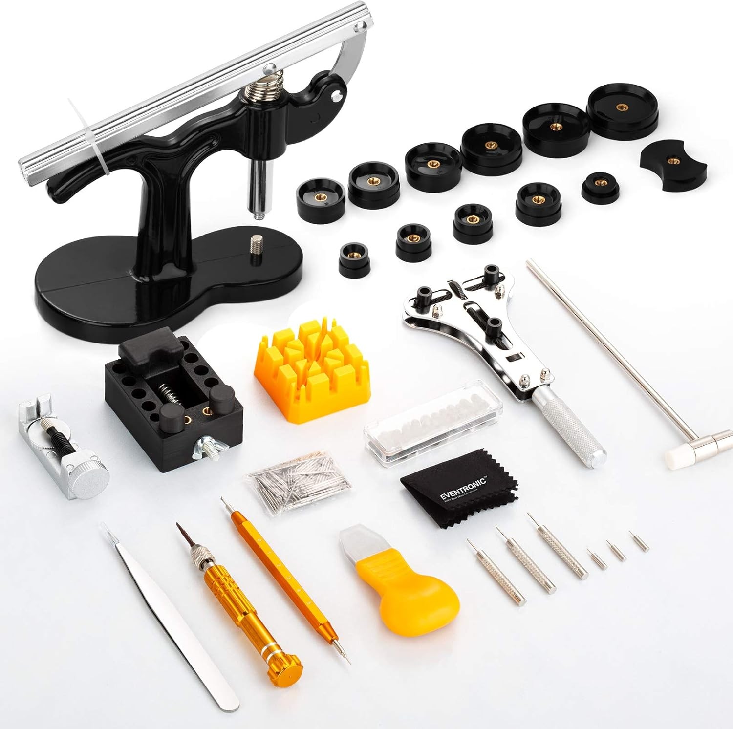 【Combination Version】Eventronic Watch Repair Tool Kit + Press Set,…