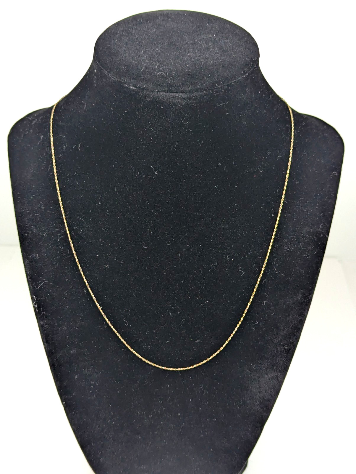 Vintage 14K SOLID Yellow Gold Twist Chain 18″ Jewelry Gift FREE Shipping