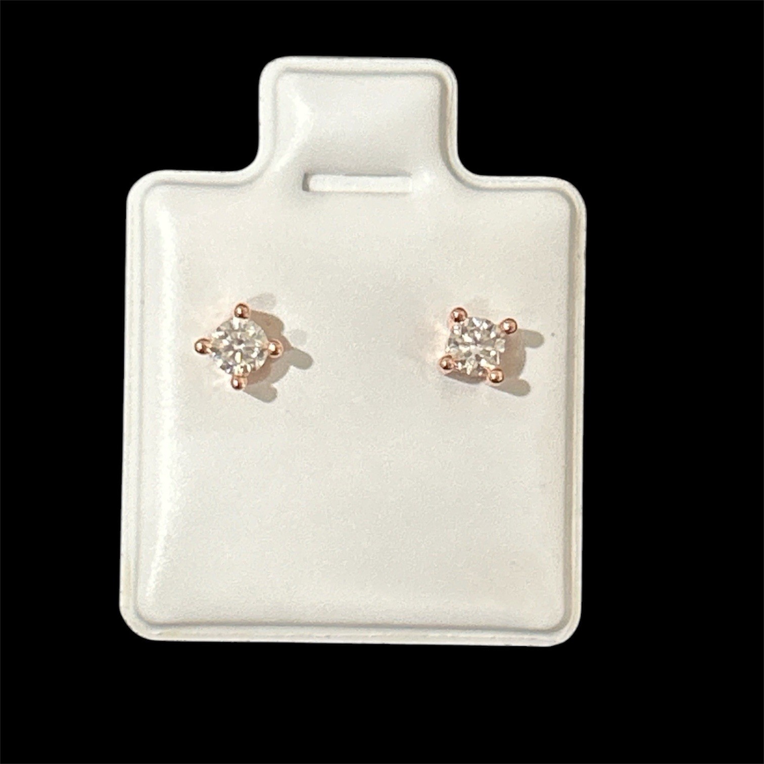 Round 3mm 0.2CT GRA certified Moissanite Stud Earrings Shape Round Brilliant