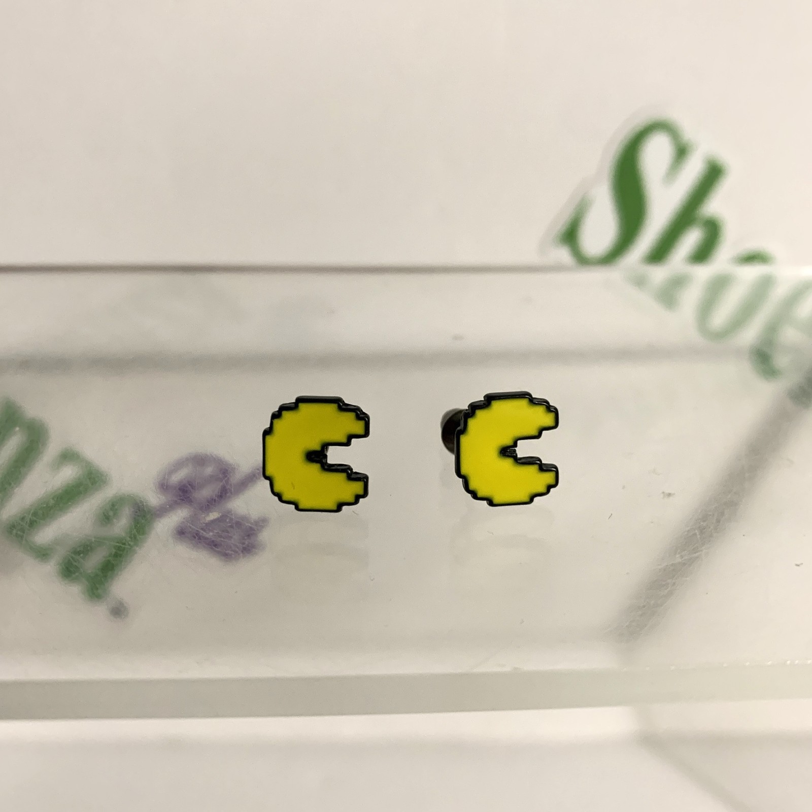 Bioworld Earrings Pac-Man Puck Man Studs Studded Jewelry Namco