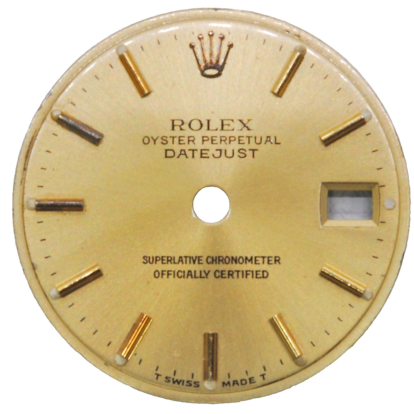 ROLEX DATEJUST LADY LADIES CHAMPAGNE GOLD 20MM WRIST WATCH DIAL ONLY DATE WINDOW