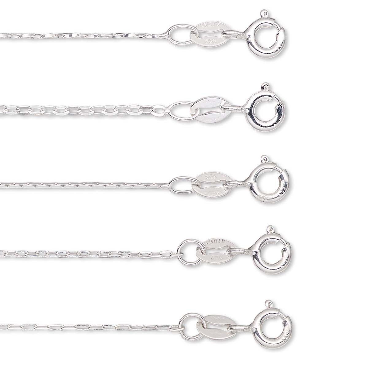 18 Inch Delicate Thin Sterling Silver Necklace Chain with Anti-Tarnish Coating