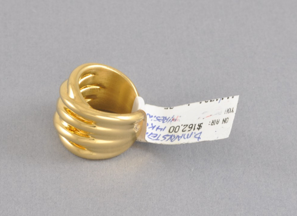 David Markstein 14K Gold Over Resin Bold Highway Ring – Yellow