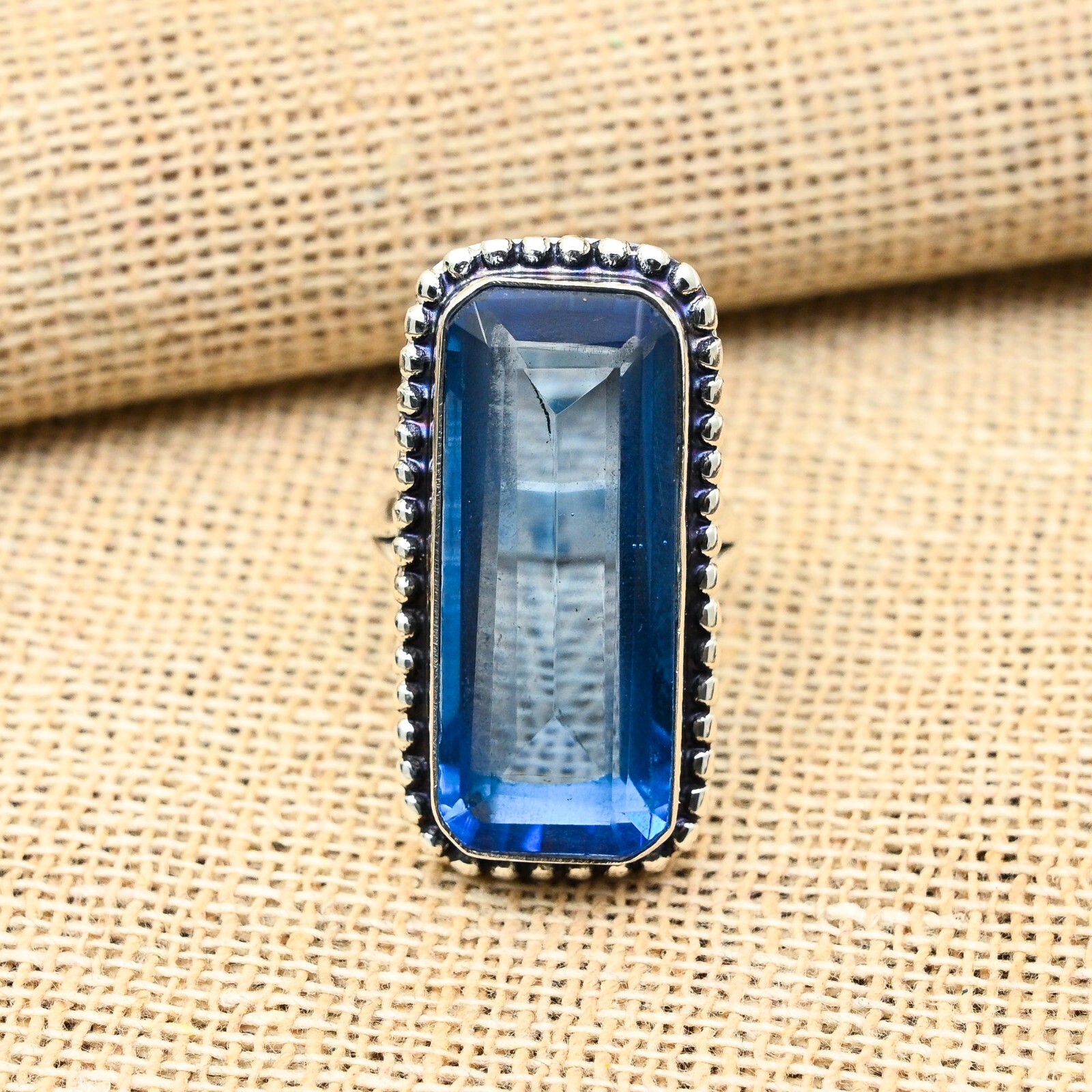 Tanzanite Gemstone Handmade 925 Sterling Silver Ring Jewelry