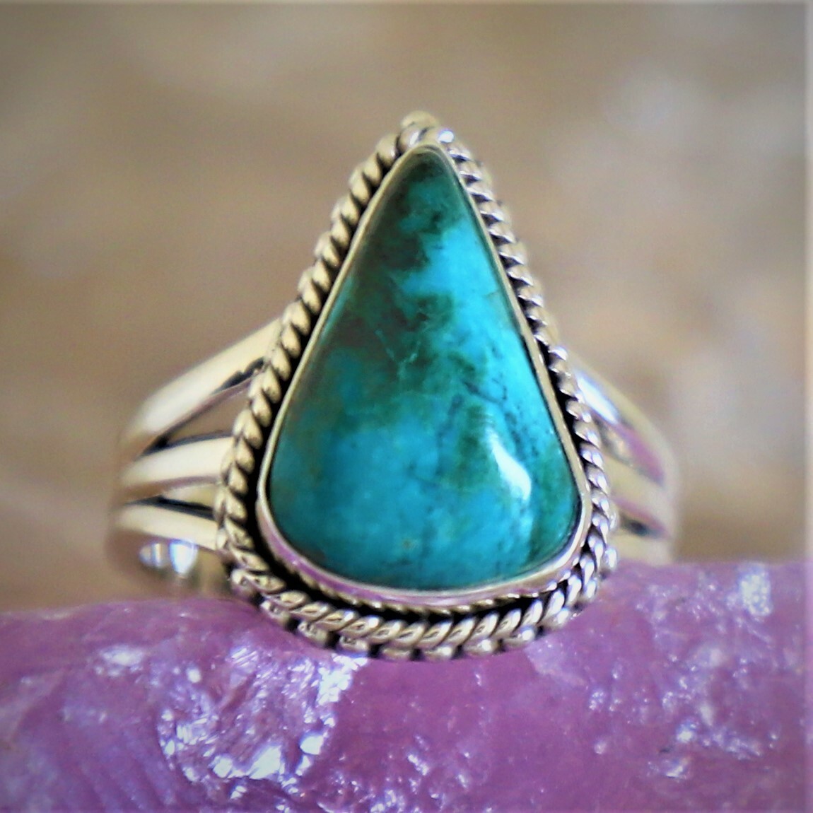 CHRYSOCOLLA NATURAL GEMSTONE 925 SOLID STERLING SILVER JEWELRY RING 3 TO 12
