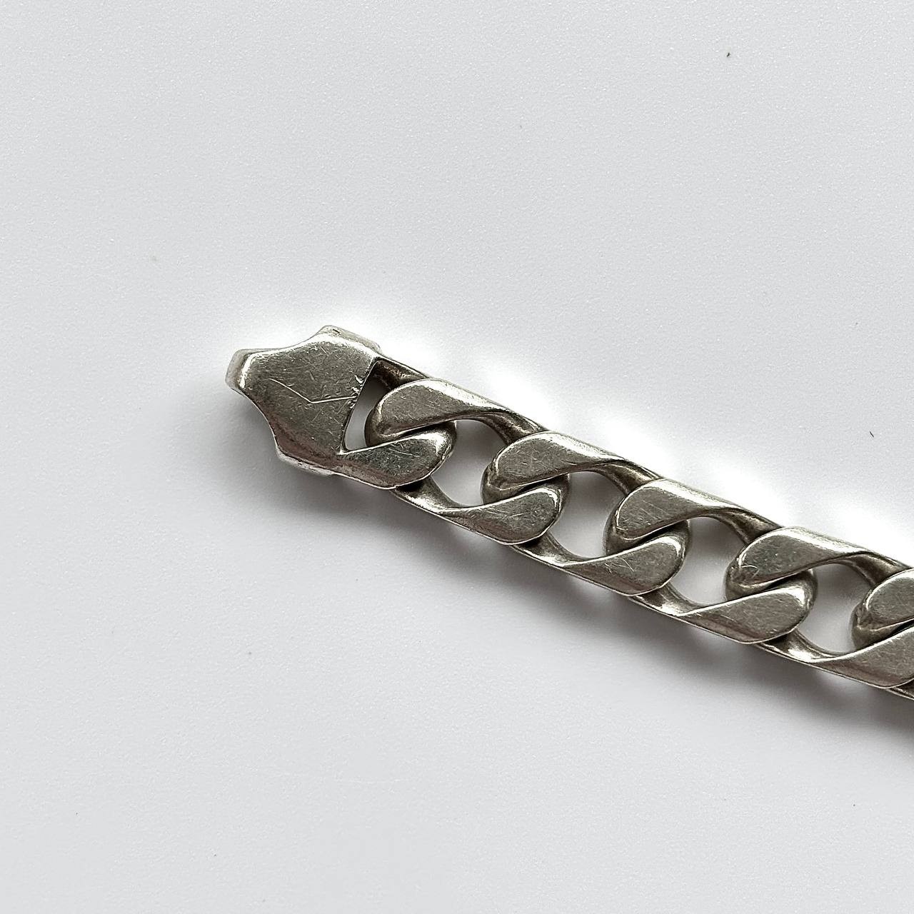 925 Silver Curb Bracelet Vintage Silver Bracelet Solid 39g