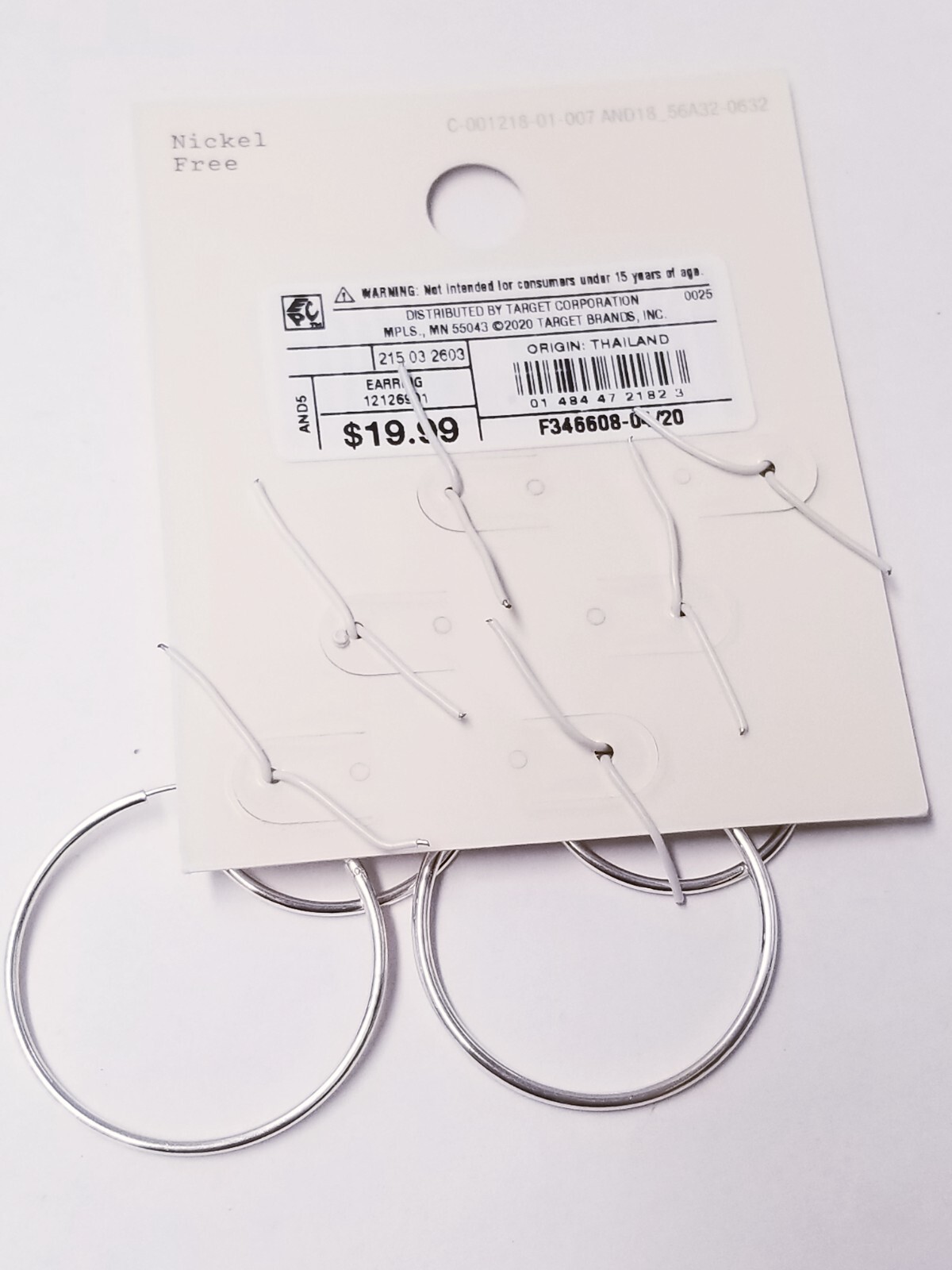 A NEW DAY Set 3pc Sterling Silver Small, Medium and Large Hoop Earring