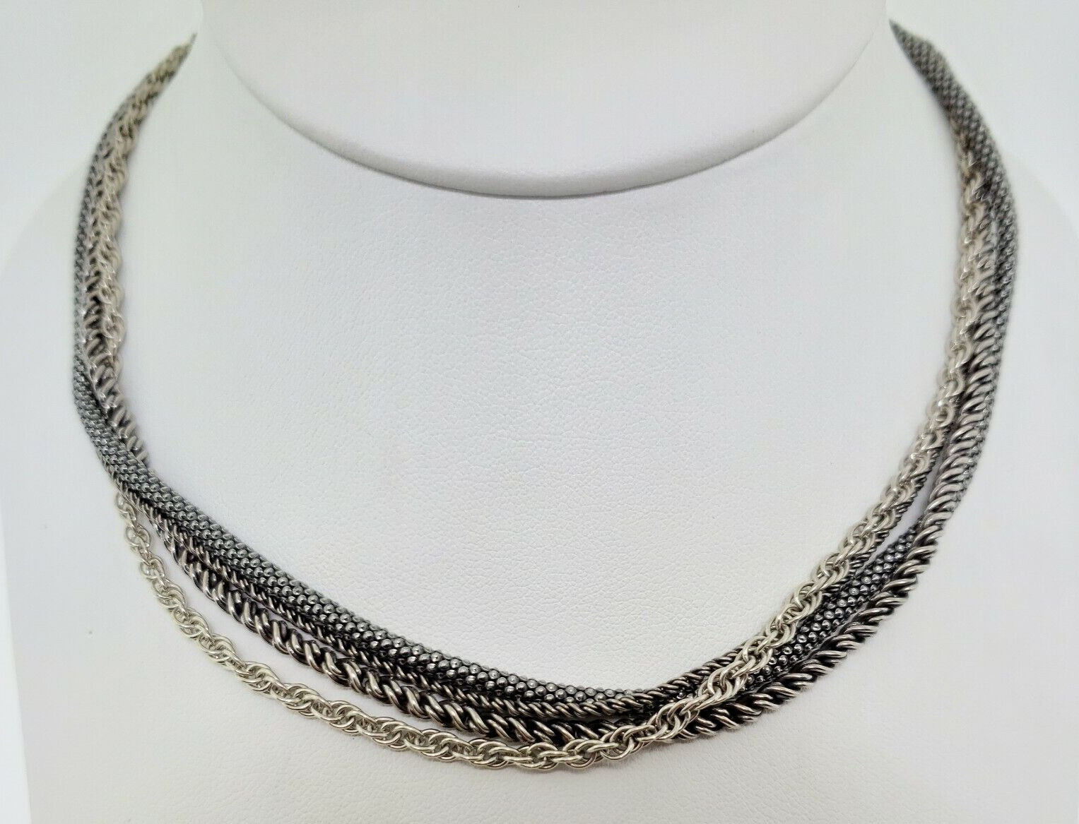 Silpada Sterling Silver 4 Strand Popcorn Rope Chain N1719