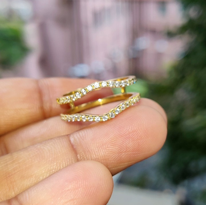 2.20Ct Round Lab Created Diamond Enhancer Engagement Ring 14K Yellow Gold Plated