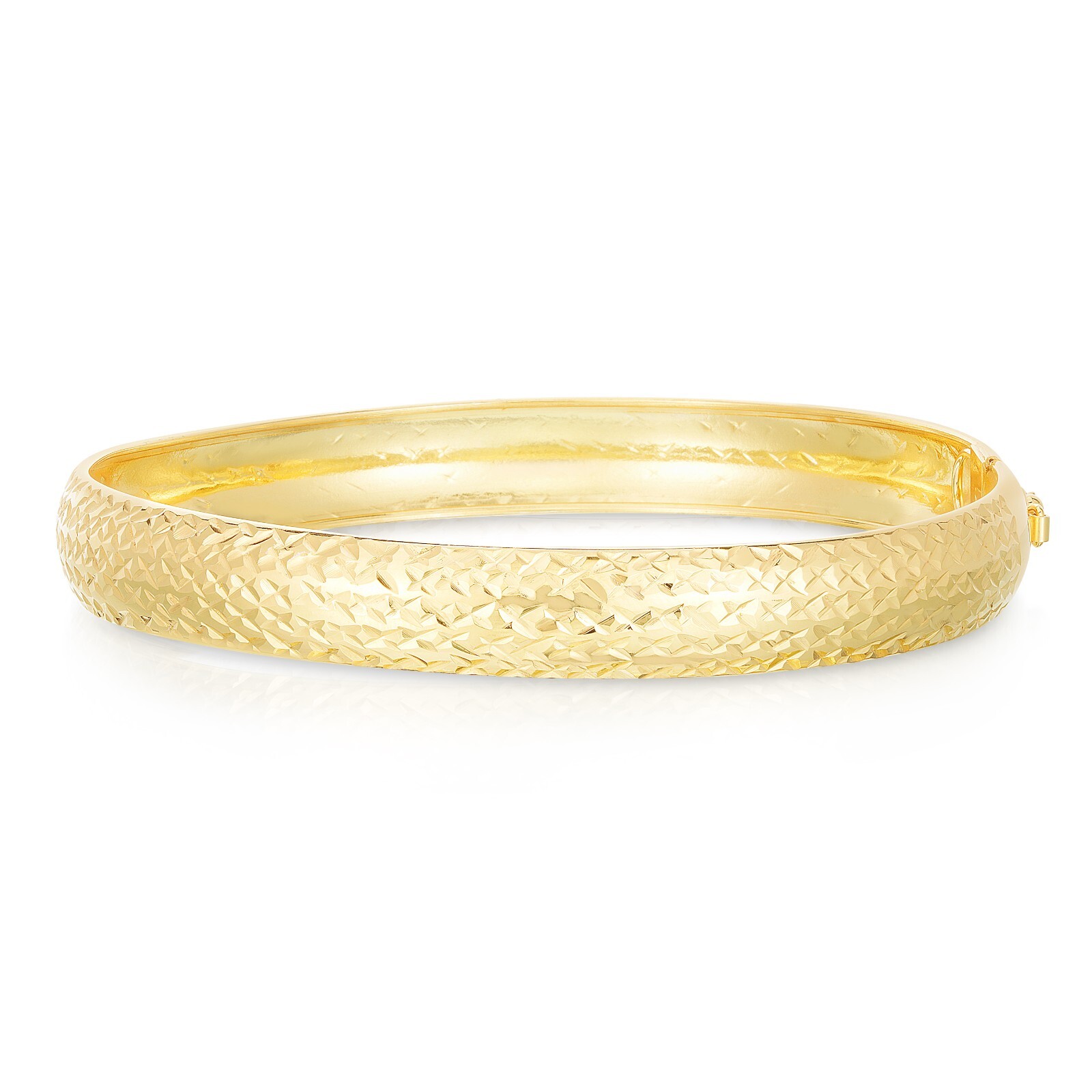 925 Sterling Silver 9.5MM Diamond Cut 7″ Inch Bangle Bracelet For Women 3 Colors