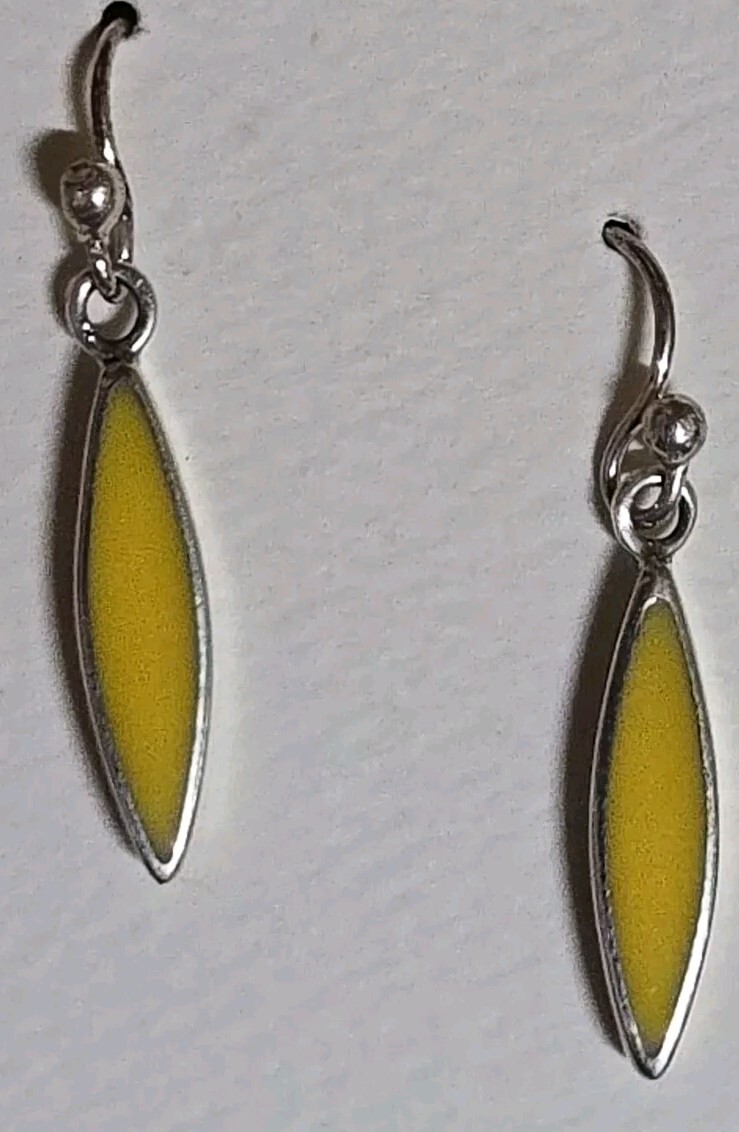 Far Fetched Sterling Silver Dangle Earrings Mixed Metals, Long Drop Mango W Wire