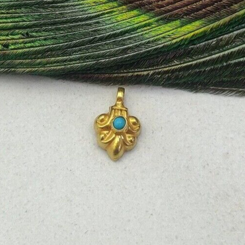 7x6mm 18k Yellow Gold Charm Pendant | Jewelry Finding for Bracelet