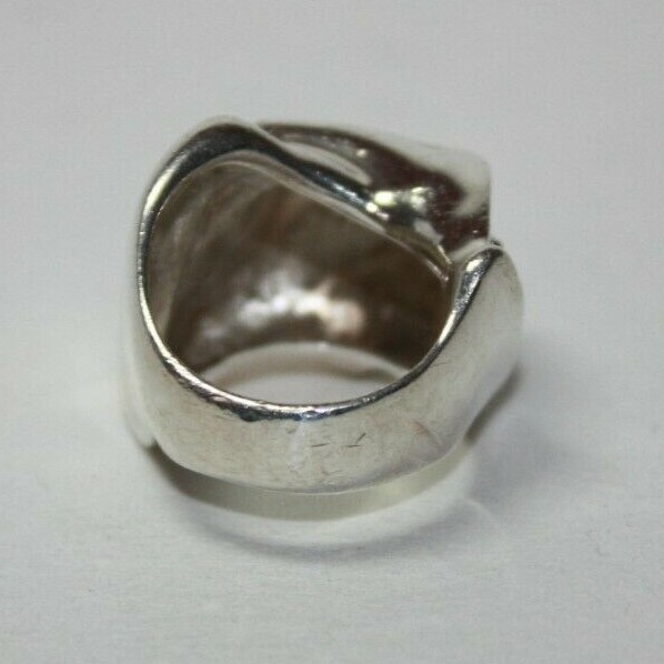 Silpada Sterling Silver Asymmetrical Bow Modernist Ring R2007 Sz 5.75 [081GRA]