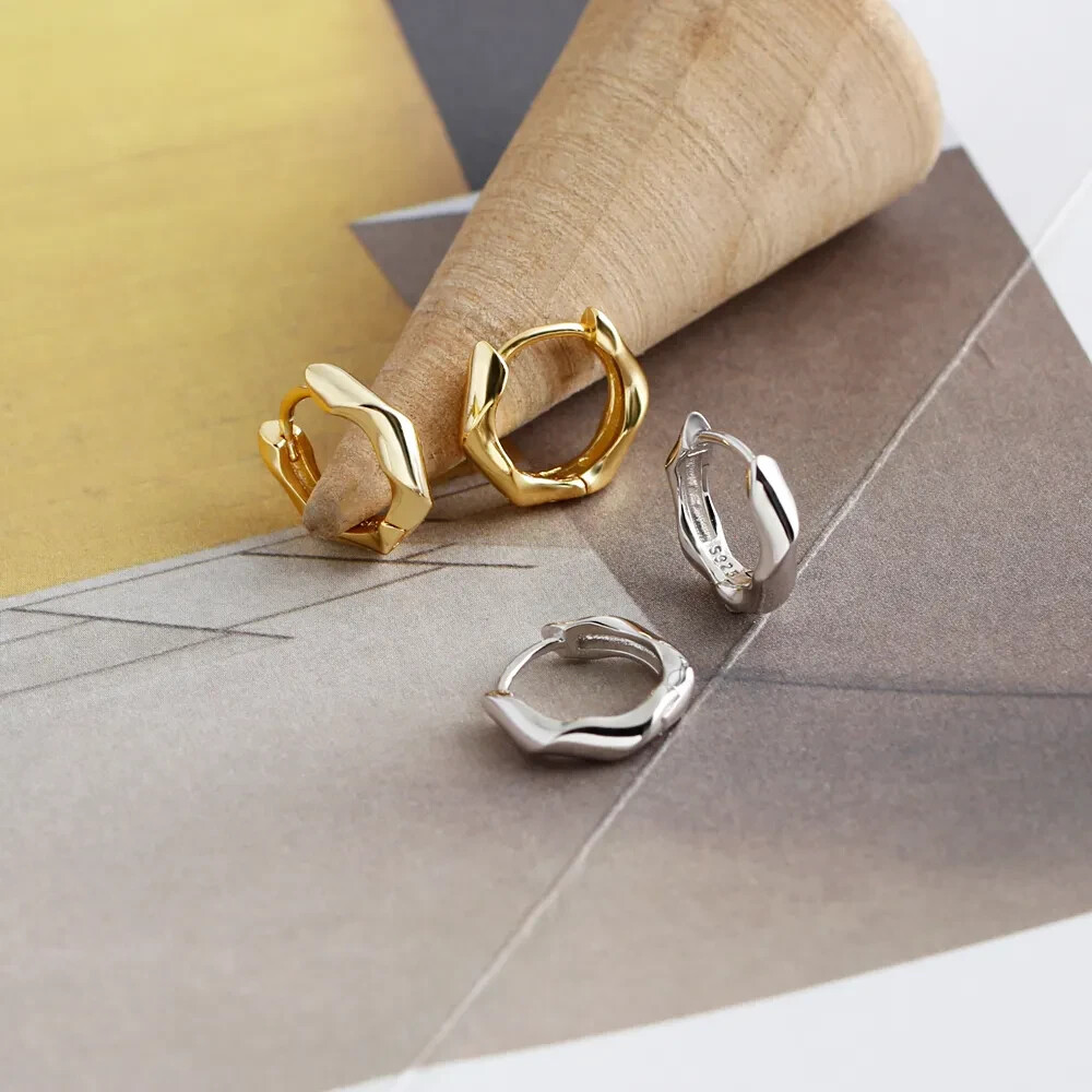 Solid 925 Sterling Silver Twist Hoop Earrings – Men’s or Ladies SOLD AS A PAIR