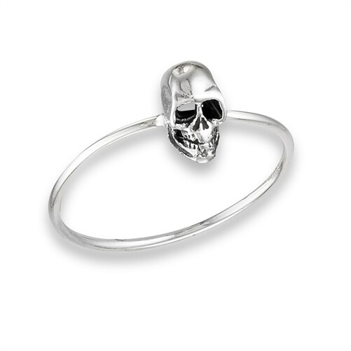 Sterling Silver Mini Skull Ring – Free Gift Packaging