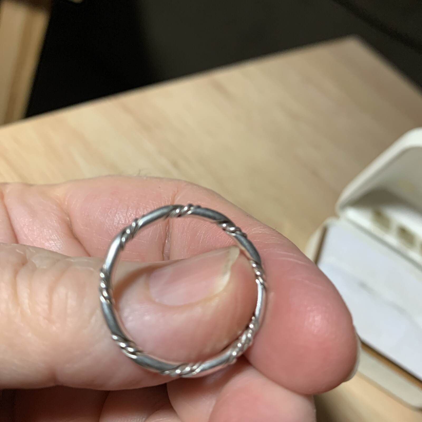 Sterling Twisted Rope Ring Viking 10