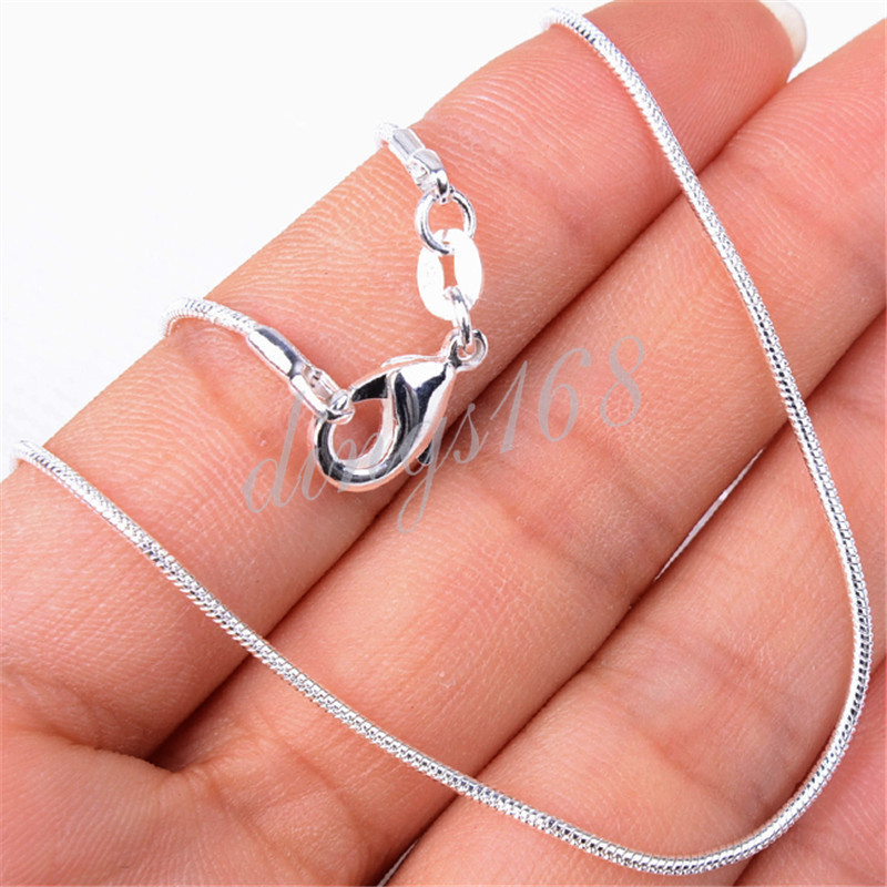 925 Sterling Silver 16 inch ~30 inch Snake Chain Necklace of different width