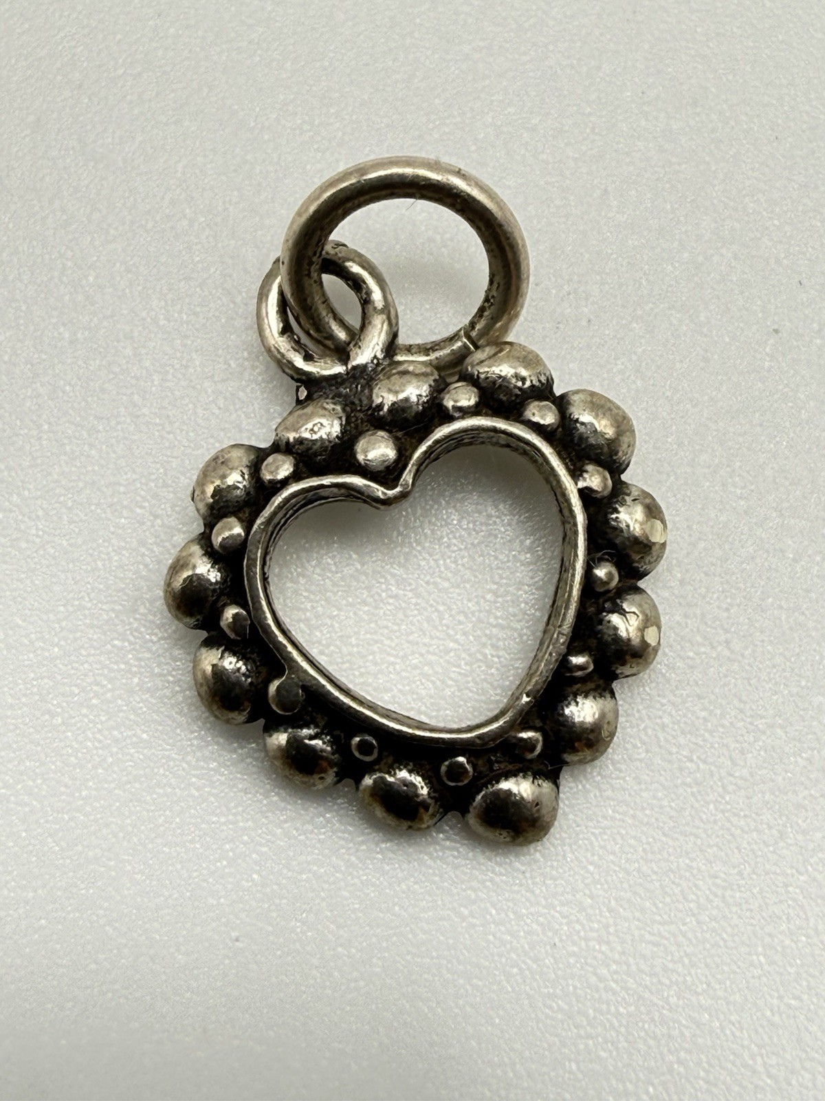 Sterling Silver 925 Open Heart Charm 30mm x 27mm – Tested