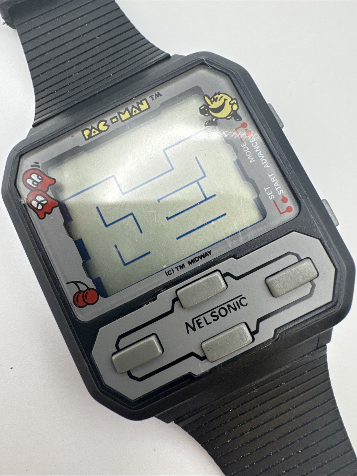 1982 Pac-Man Midway Nelsonic Berger Vintage Game Watch For Parts Not Working