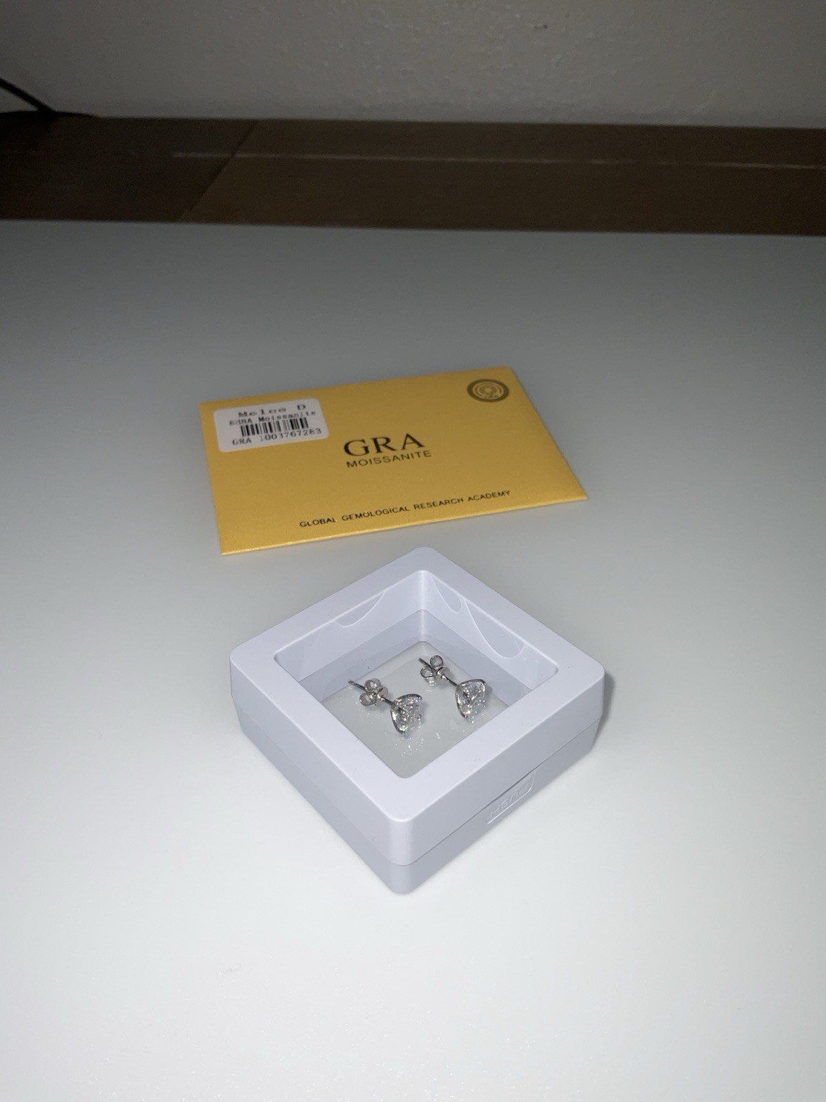 Moissanite Stud Earrings GRA Certified 5mm Silver