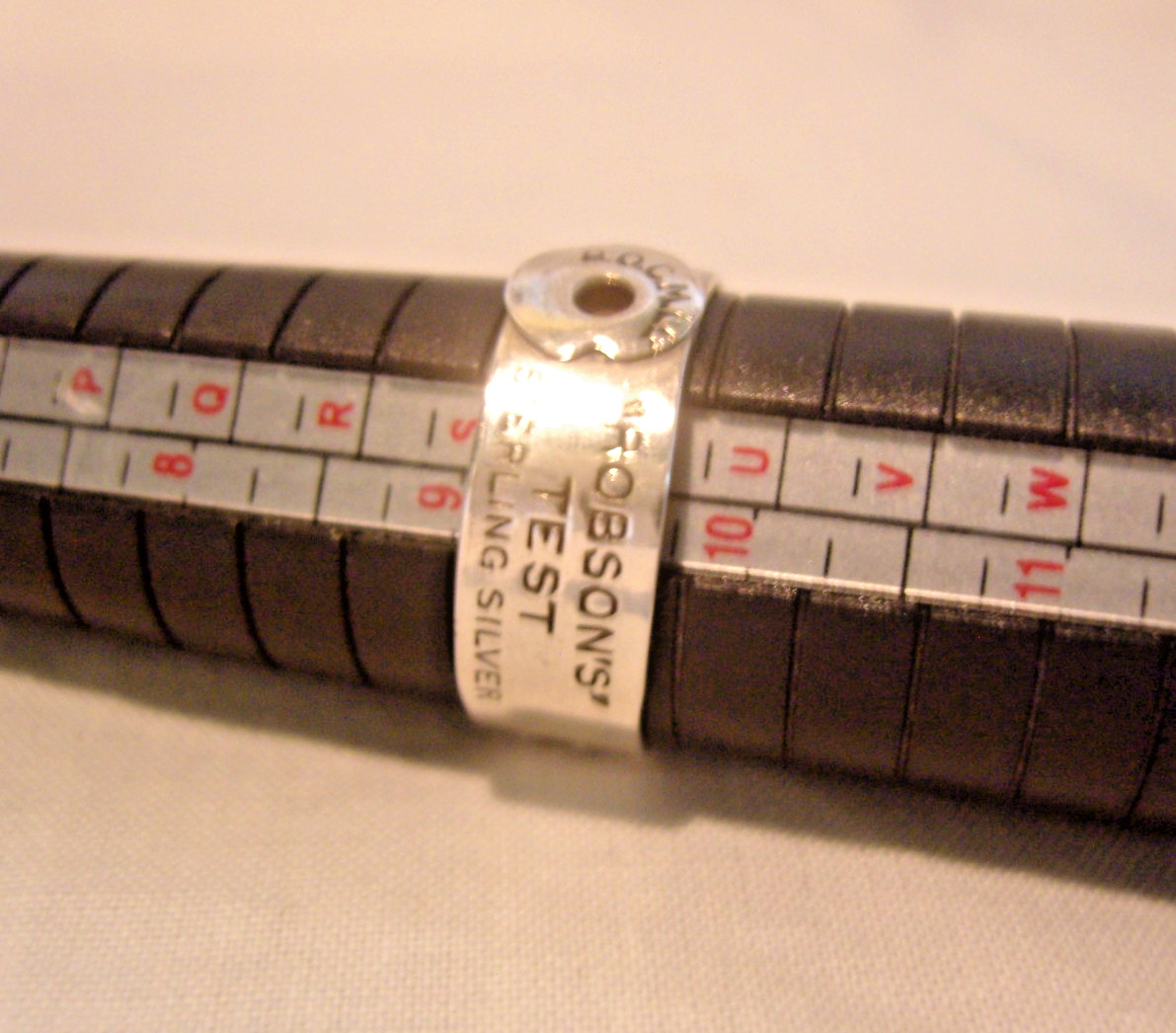 Ring Sterling Silver ‘Robsons Test’ 1940s Salesman’s Sample UK U 1/2, USA 10 1/2
