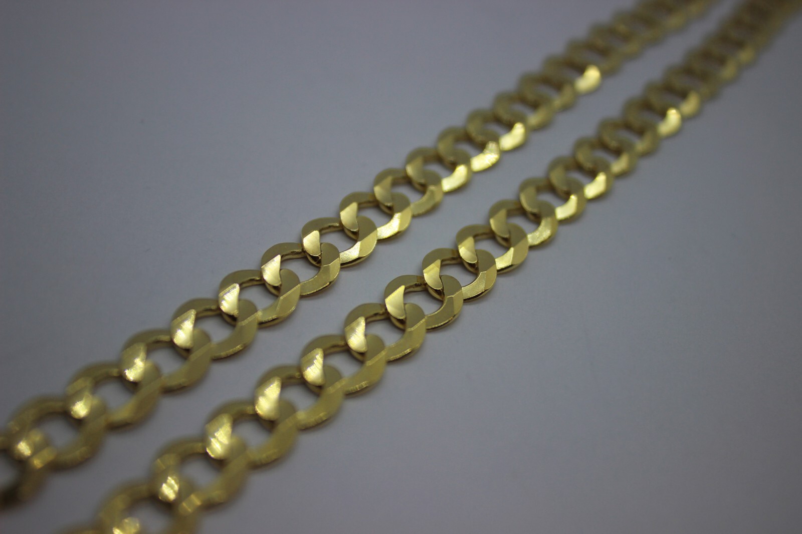 14k Solid Yellow Gold Cuban Link Chain Necklace 1.8mm – 9.5mm Men Women 16″-30″