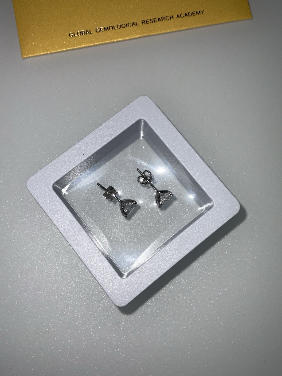 Moissanite Stud Earrings GRA Certified 5mm Silver